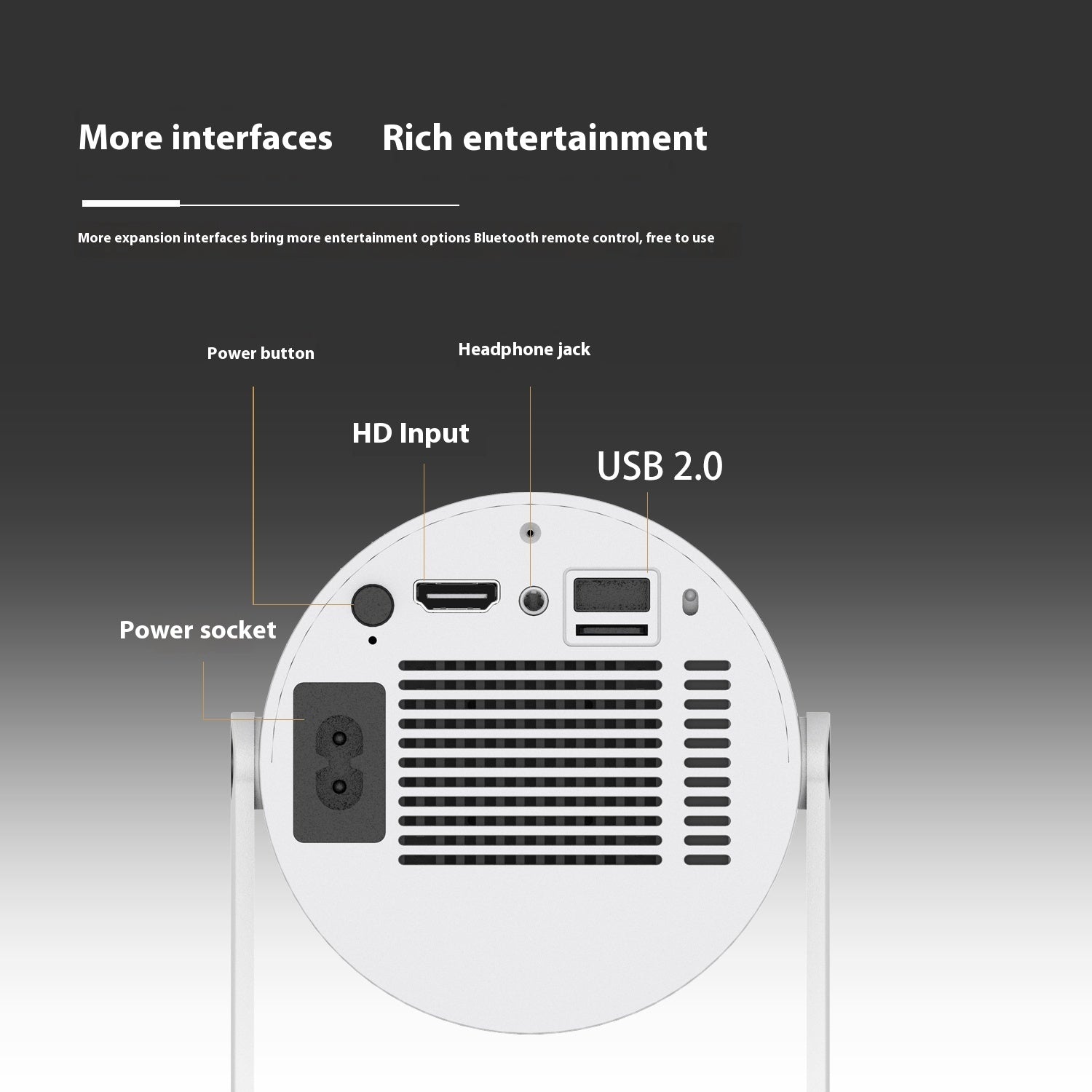 Compact 180° Home Projector Auto Focus