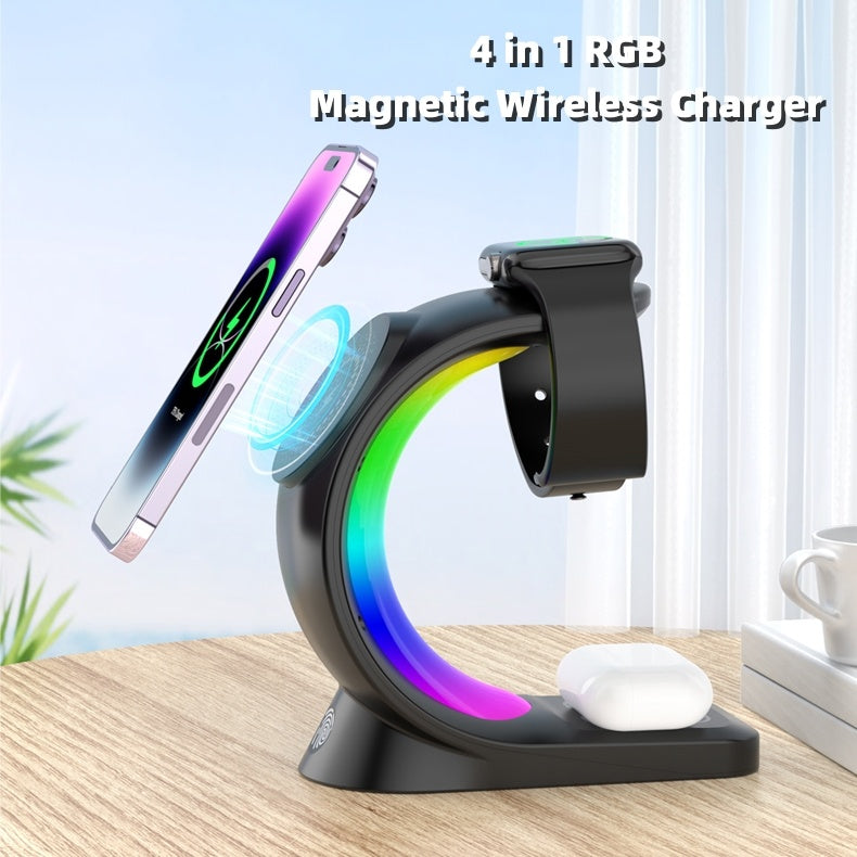 4-in-1 Magnetic Wireless Charging Station for iPhone & AirPods